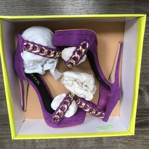 Paper Fox Purple High Heels